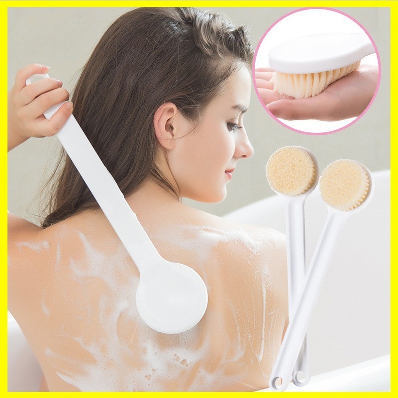 Wholesale Bathroom Supplies Long Handle Wooden Bristle Body Brush Massage Bath Shower Back Spa Bath Brush