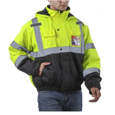 High Visibility Bomber Jackets Men's Work Construction Coats For Cold Weather Winter Jacket For Men Waterproof