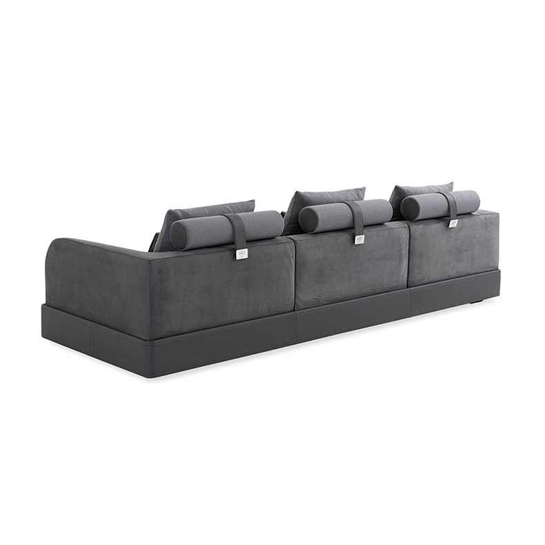 Modern leather designs gray linen fabric Italian sofa Outdoor furniture patio set garden sofa living room black velvet sofa set