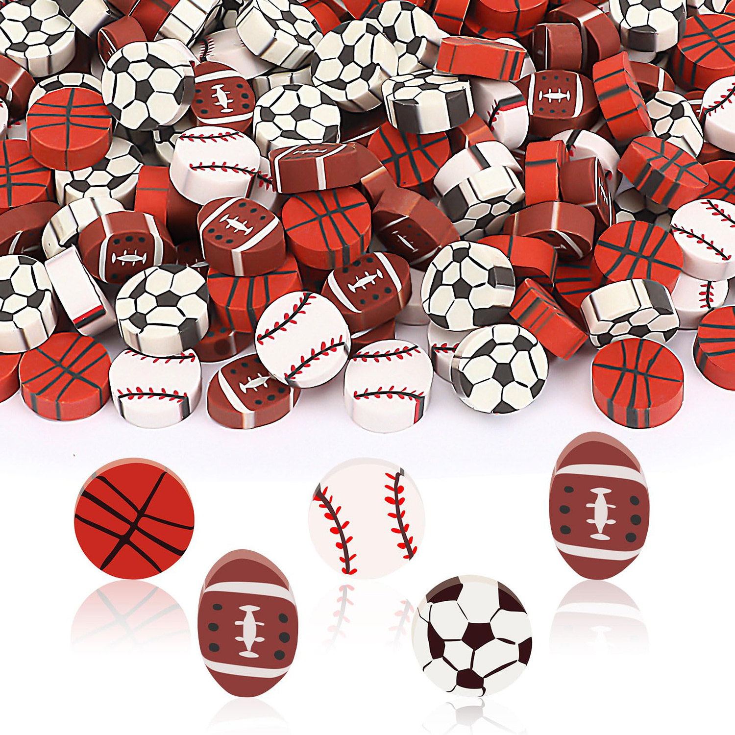 Custom Erasers stationery Sports Ball Mini Erasers Sports Football children's Erasers for Kids