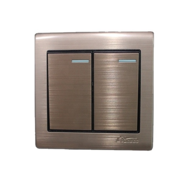 brown or silver color  stainless steel wall switch