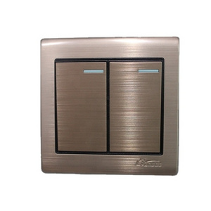 brown or silver color  stainless steel wall switch