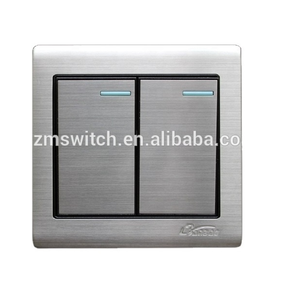 brown or silver color  stainless steel wall switch