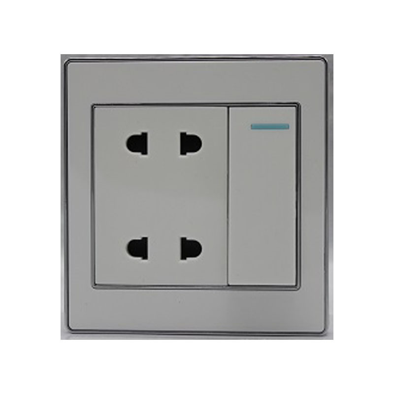 Customized 1 Gang 4 Pin Sockets And Switches Electrical White Power Socket For Home Use