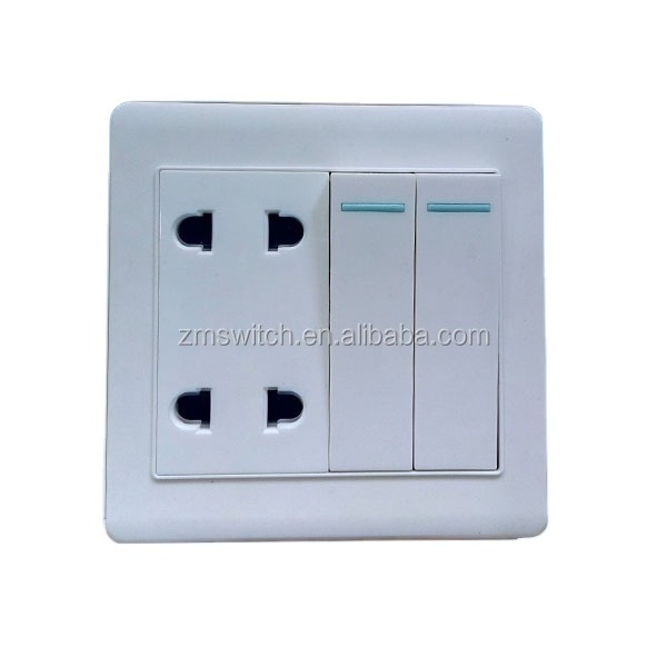 Cambodia 2gang 4 pin universal wall socket