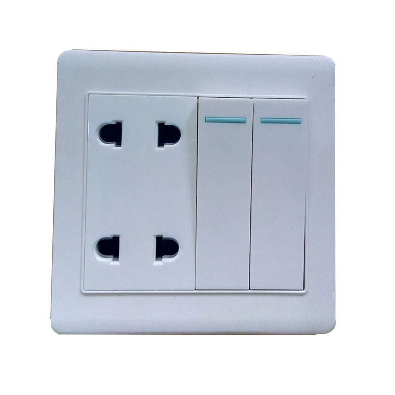 Cambodia 2gang 4 pin universal wall socket