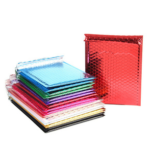 Shipping Packaging Low MOQ Customized Size Metallic Bubble Mailer Rose Gold Padded Envelopes Mailing Bag Poly Bubble Mailer