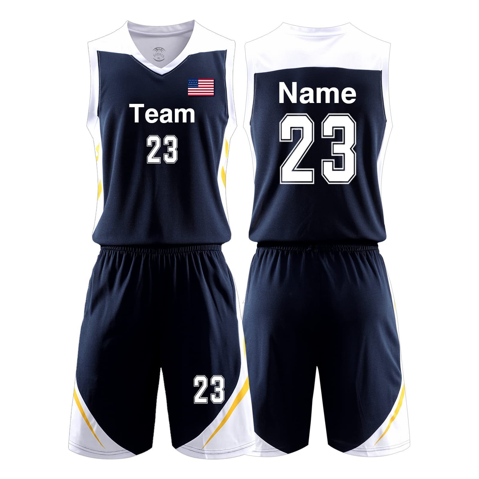 Basketball Jerseys Custom Men Basketball Uniform Sets Professional Throwback Jersey Quick Dry Breathable Basketball Shirts