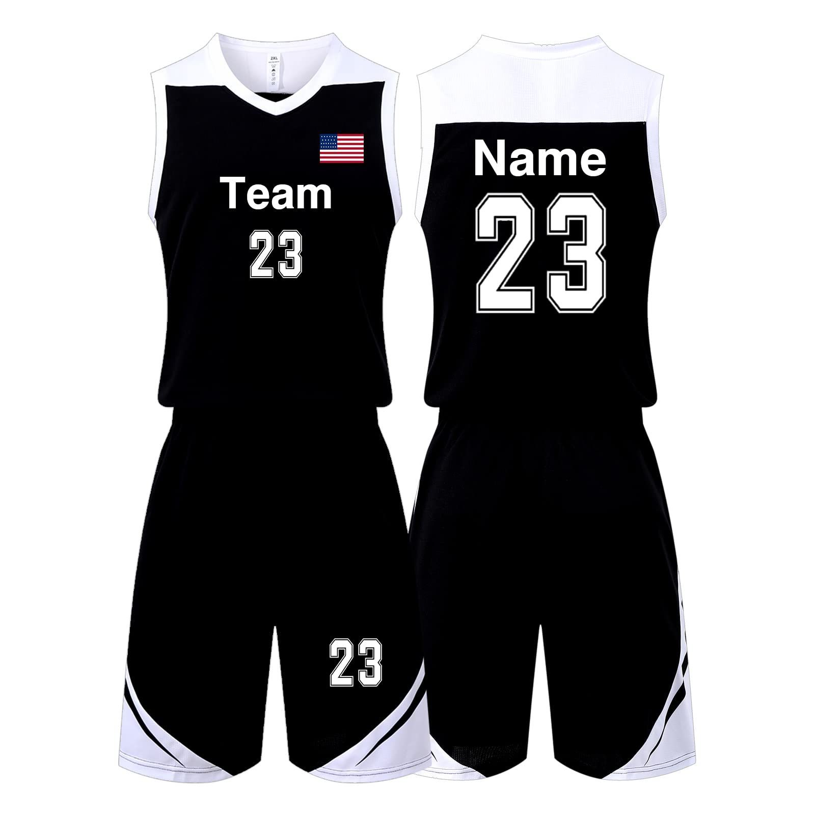 Basketball Jerseys Custom Men Basketball Uniform Sets Professional Throwback Jersey Quick Dry Breathable Basketball Shirts