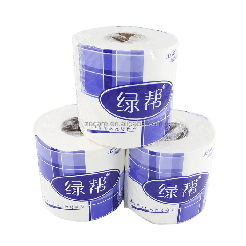 Wholesale OEM High Quality Toilet Paper 3 Player Virgin Wood Pulp  Bathroom Tissue Rolls Chinese Supplier for Hotel Household