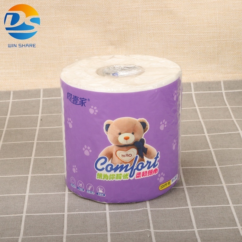 Flower Printed Toilet Paper Oem Factory Toilet Paper Soft 3 ply High Quality Tissue Toilet Paper Making