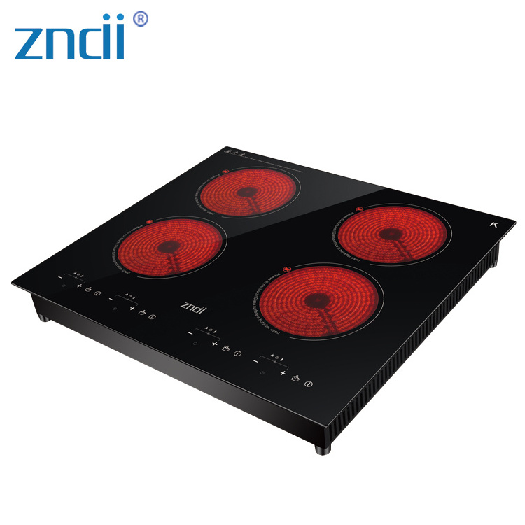 Four-cooker electric ceramic stove commercial embedded high-power household four-eye commercial electric stove