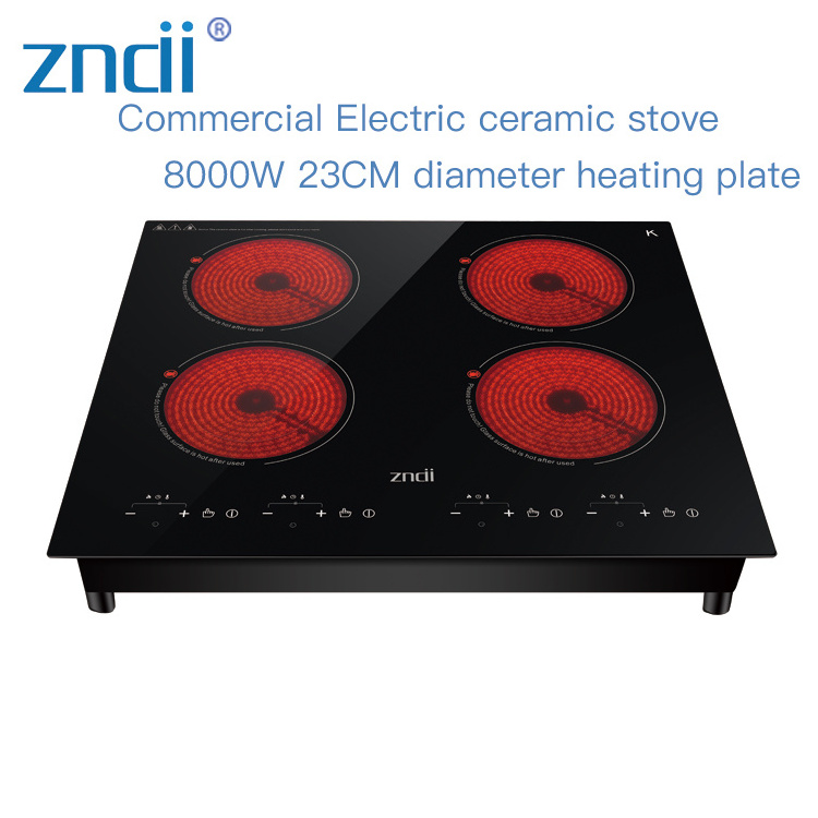 Four-cooker electric ceramic stove commercial embedded high-power household four-eye commercial electric stove