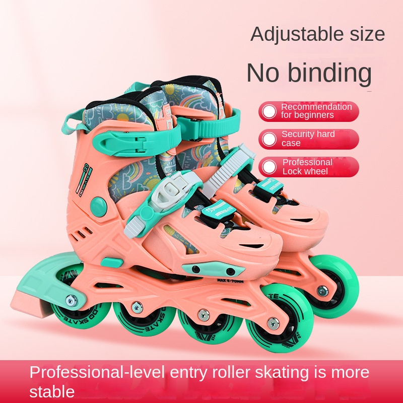 Hot selling Adjustable inline skate roller skate shoes and children's inline flashing roller skates