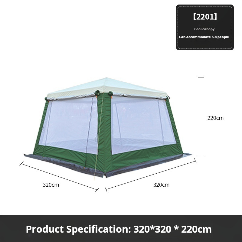 High Quality Outdoor Portable Large Space Awning 5-8 Person Camping Tent Complete Set of Camping Tent Factory Wholesale