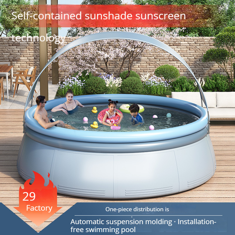 Large Size Paddling Inflatable PVC Swimming Pool Outdoor Automatic Inflatable Tanning Tub