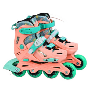 Hot selling Adjustable inline skate roller skate shoes and children's inline flashing roller skates