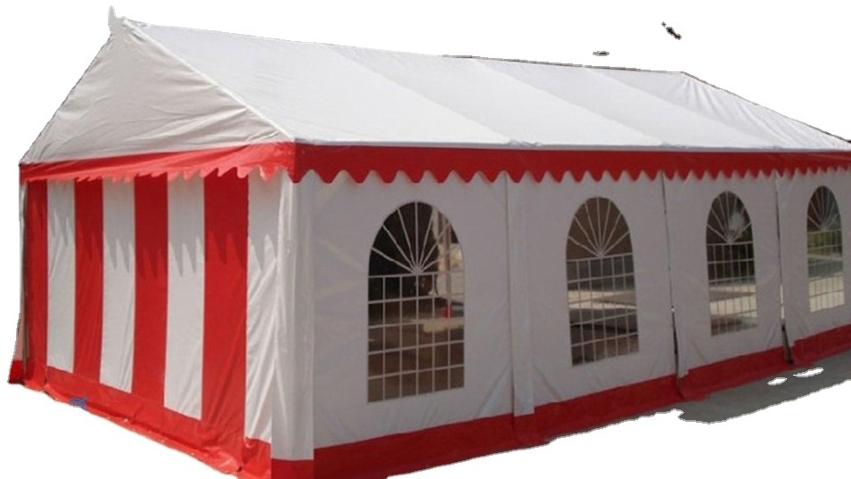 10x10ft Trade Show Tent Outdoor Gazebo Pop Up Canopy  Tent with Church Window Sidewalls for Party and Wedding