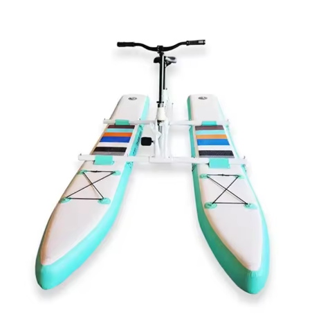 2024 New Arrival Trendy inflatable floating one seated sea cycle Water Bike with pedals for sale