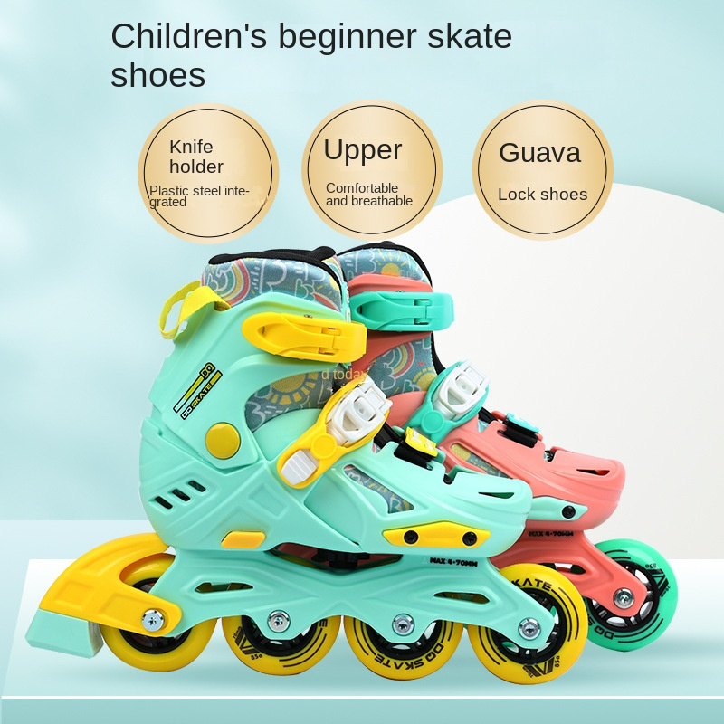 Hot selling Adjustable inline skate roller skate shoes and children's inline flashing roller skates