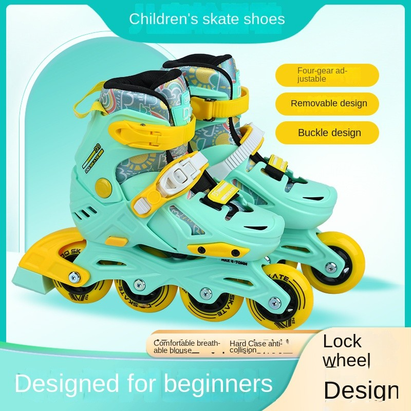 Hot selling Adjustable inline skate roller skate shoes and children's inline flashing roller skates