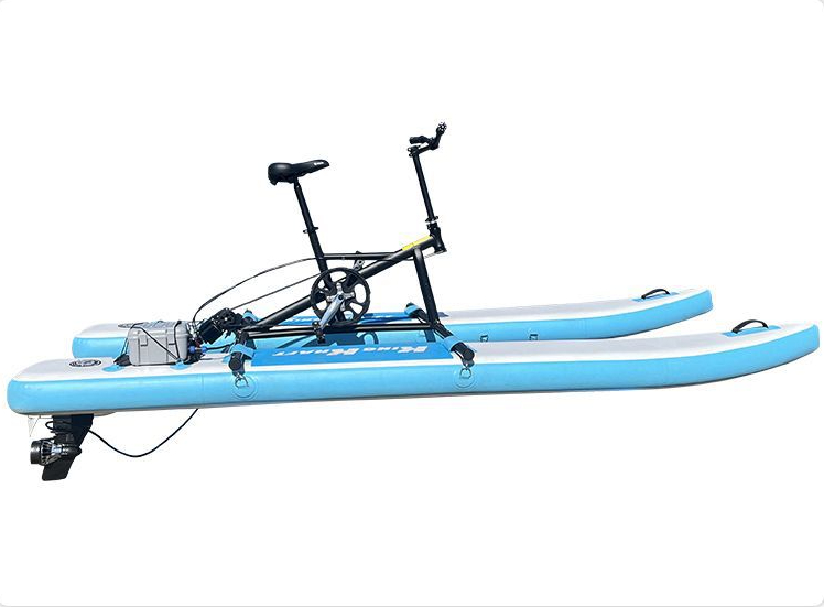 2024 New Arrival Trendy inflatable floating one seated sea cycle Water Bike with pedals for sale