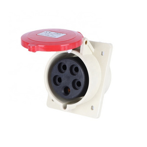 ZNG-425 Flush Mount 5 Pin 380/415V 32A Industrial Angled Power Socket