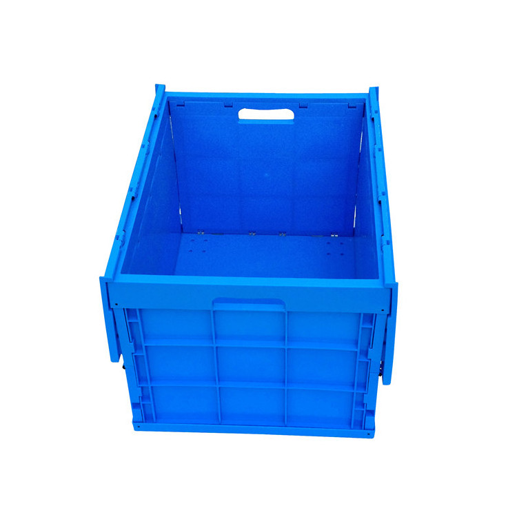 large plastic storage folding refrigerator packing bin boxes basket box crate with wheels and handles