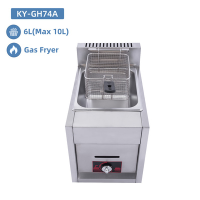 6L Natural Gas Stainless Steel Deep Fryer Broasted Machine Chicken Propane Fryer Frier Fryer Deep