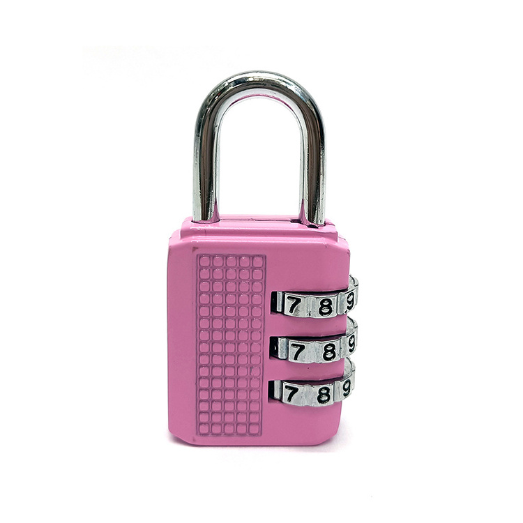 Hot Sale Black 3 digit security combination padlock safe password digital number luggage lock