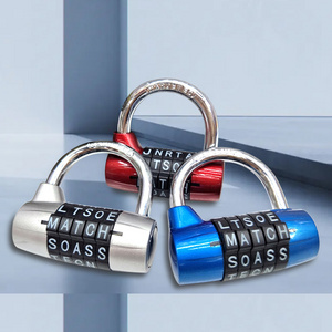 High security 5 Letters Heavy Duty gym padlock safe word combination lock for cabinet locker outdoor drawer promotion