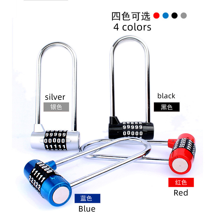 Long shackle 5 digit security combination padlock  Gym cabinet locker safe number lock