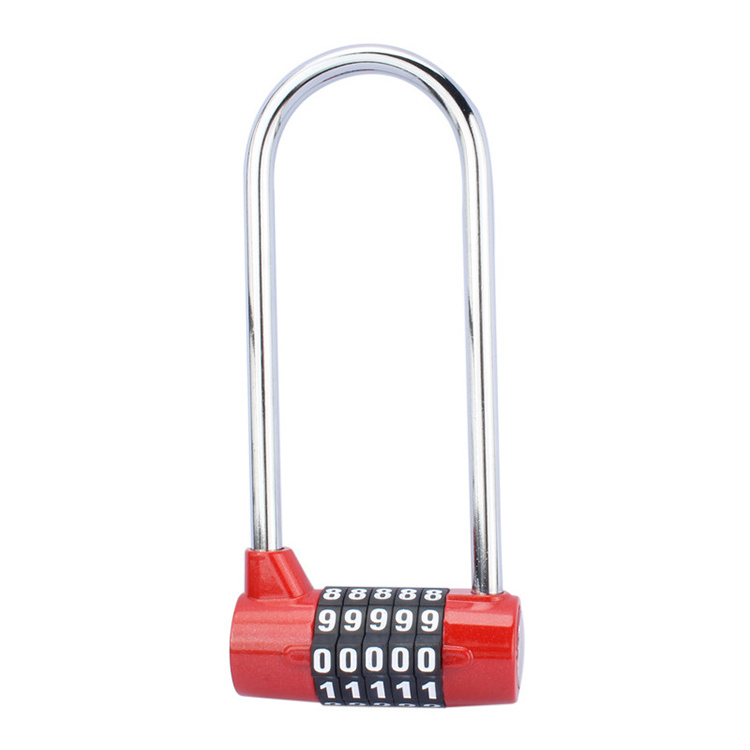 Long shackle 5 digit security combination padlock  Gym cabinet locker safe number lock