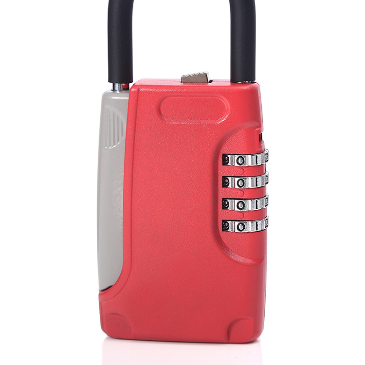 Portable Outdoor Storage Waterproof Key Safe Hide Box with code Combination Lock Hanger Shackle