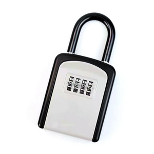 Hot sale hanging lock box with shackle 4 digit combination lock for key storage