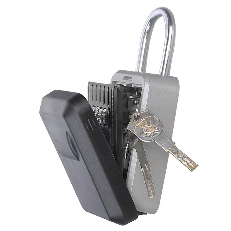 High Security key storage lock box with shackle Big Size 4 digit combination lock for key car keys safe keeper