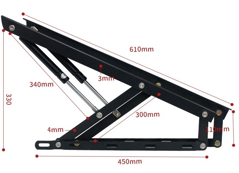 Cosmetic instrument awning ven sliding door 1000n clevis bed lift gas spring strut lift support