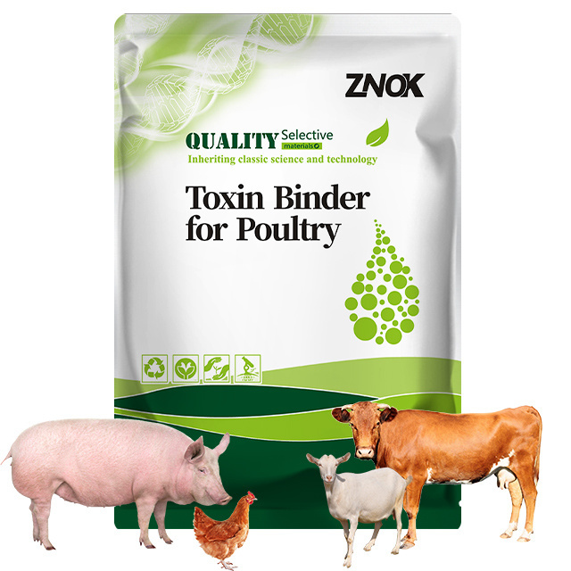 Biologically acting toxin binding agents to animal feeds toxin binder for poultry