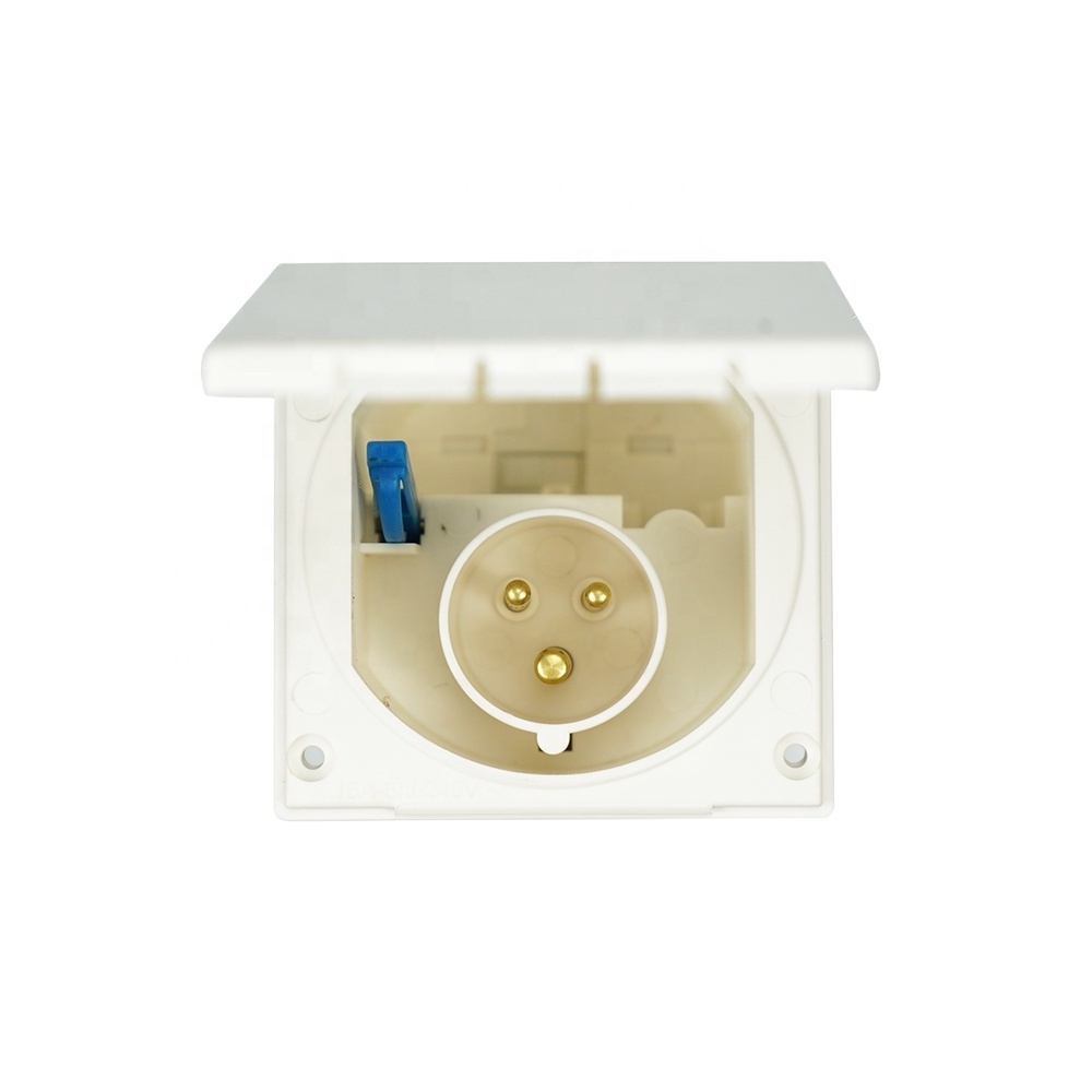 16A 2P+E 250V CEE and Schuko angled socket