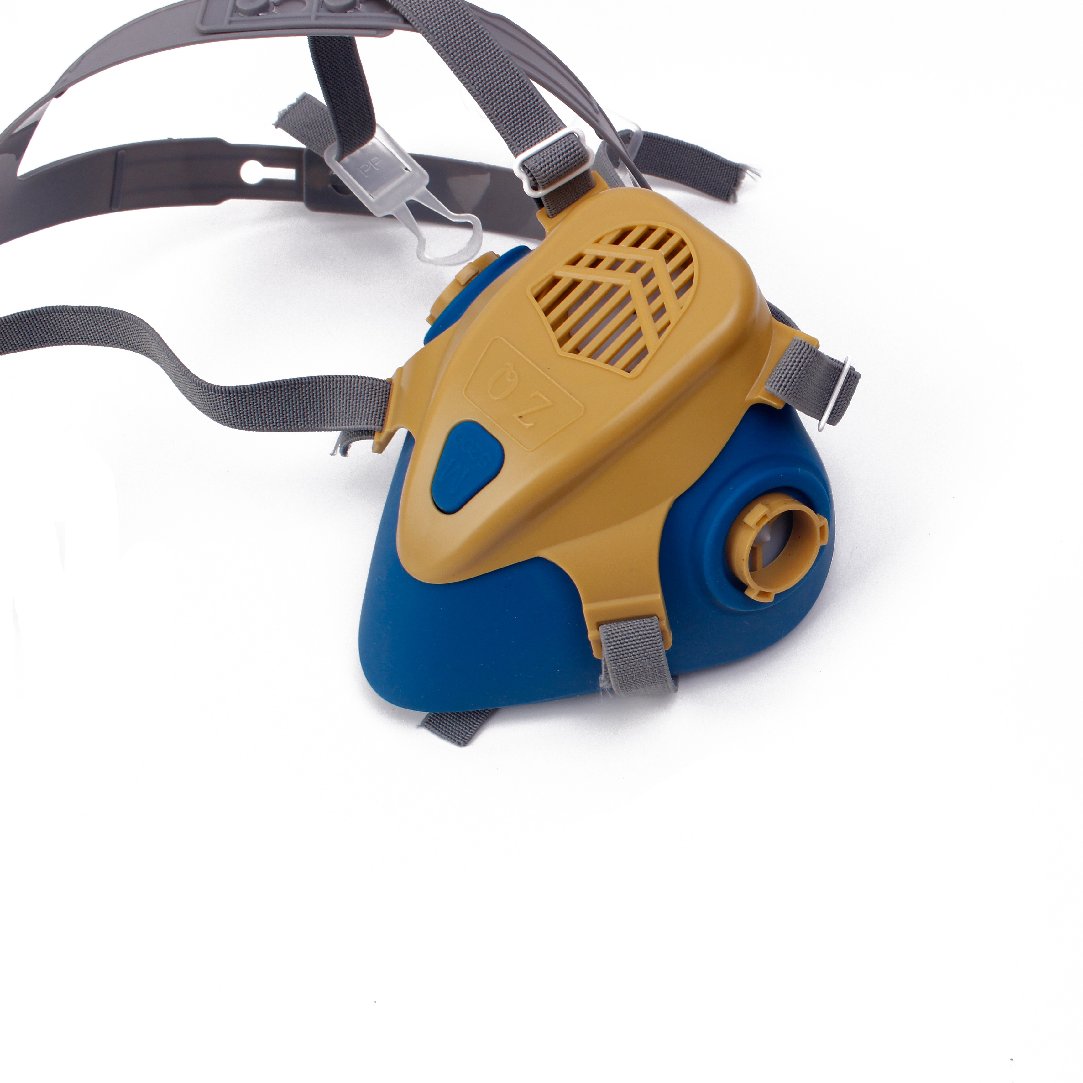 Reusable Half face mask Chemical Respirator Mask with Dual Round Cartridges