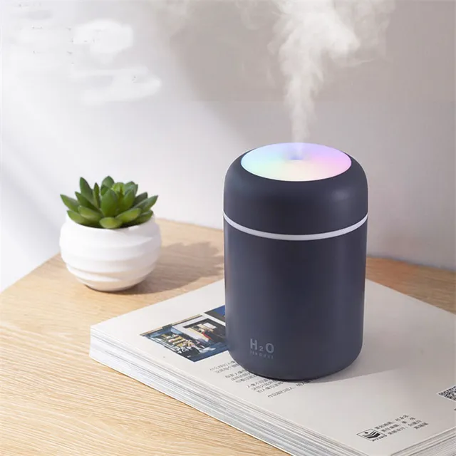 2023 China Hot Sale 300ml Car Small Air Humidifier Aroma Diffuser Portable Led Rainbow Smart Mist Usb air Humidifier