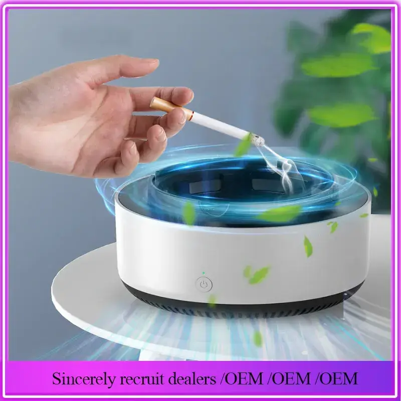 Wholesale Electric Smart Smokeless Ashtray Air Purifier for indoor living room Portable intelligent office ashtray air purifier