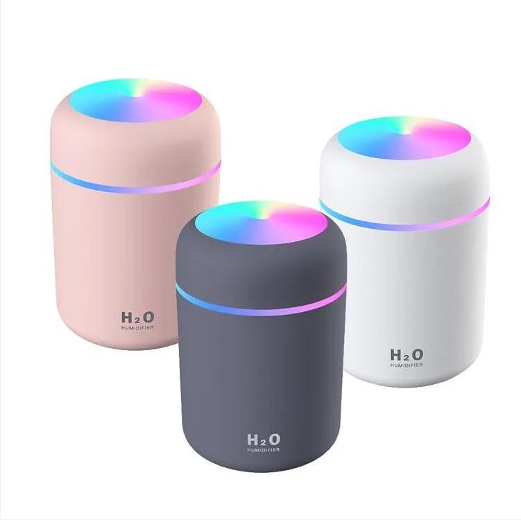 Portable mini 300ml h2o cool Mist humidifier Car USB charge Air Humidifier with Colorful LED Light