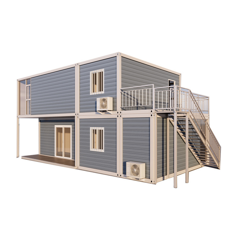 two story detachable prefab assemble container house 3 bedroom prefabricated home with toilet and bathroom