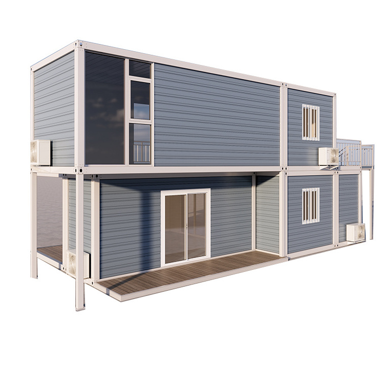 two story detachable prefab assemble container house 3 bedroom prefabricated home with toilet and bathroom