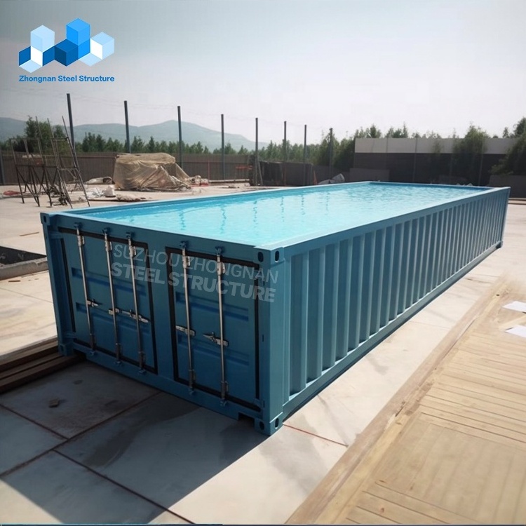 Cheap price factory modular mobile prefab container swimming 20ft 40ft shipping container swimming pool