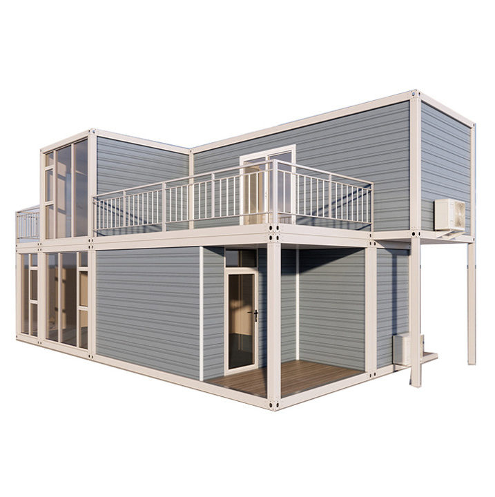 two story detachable prefab assemble container house 3 bedroom prefabricated home with toilet and bathroom