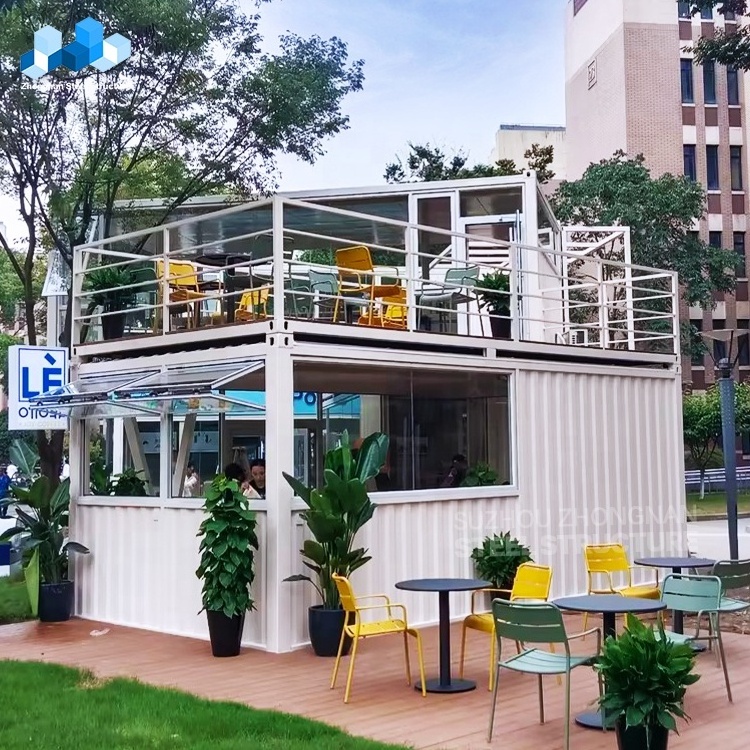 Zhongnan Detachable Custom transportable mobile morden prefabricated building modular prefab houses container coffee shop