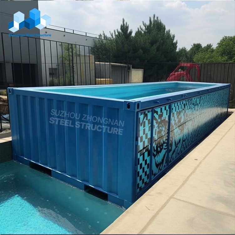 Cheap price factory modular mobile prefab container swimming 20ft 40ft shipping container swimming pool