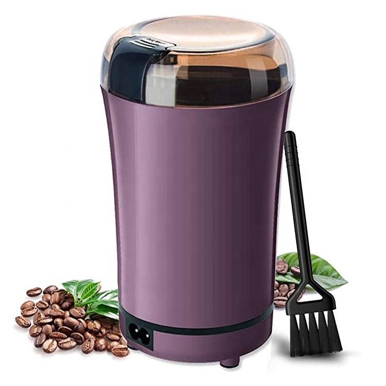 150W 50g purple small mini portable electric food processor dry bean coffee grinders for kitchen